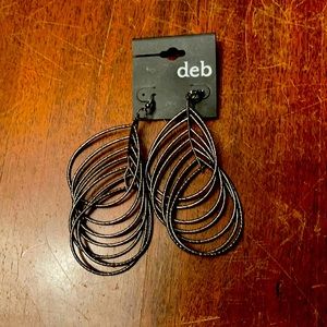 Black dangle earrings. From Deb.